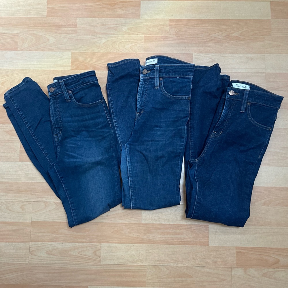 Madewell high rise skinny jeans - lot of 3